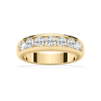 Joshua 1 ⅔ ctw Round LGD 4.35mm Channel Mens Wedding Band - 14K Yellow Gold