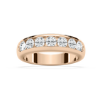 Joshua 1 ⅔ ctw Round LGD 4.35mm Channel Mens Wedding Band - 14K Rose Gold