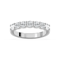 Amelia 1 ctw Round LGD Seven Stone U Prong Anniversary Band - 14K White Gold / F-VS2