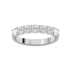Amelia 1 ctw Round LGD Seven Stone U Prong Anniversary Band - 14K White Gold / F-VS2