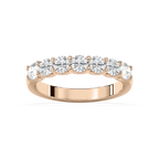 Amelia 1 ctw Round LGD Seven Stone U Prong Anniversary Band - 14K Rose Gold / F-VS2