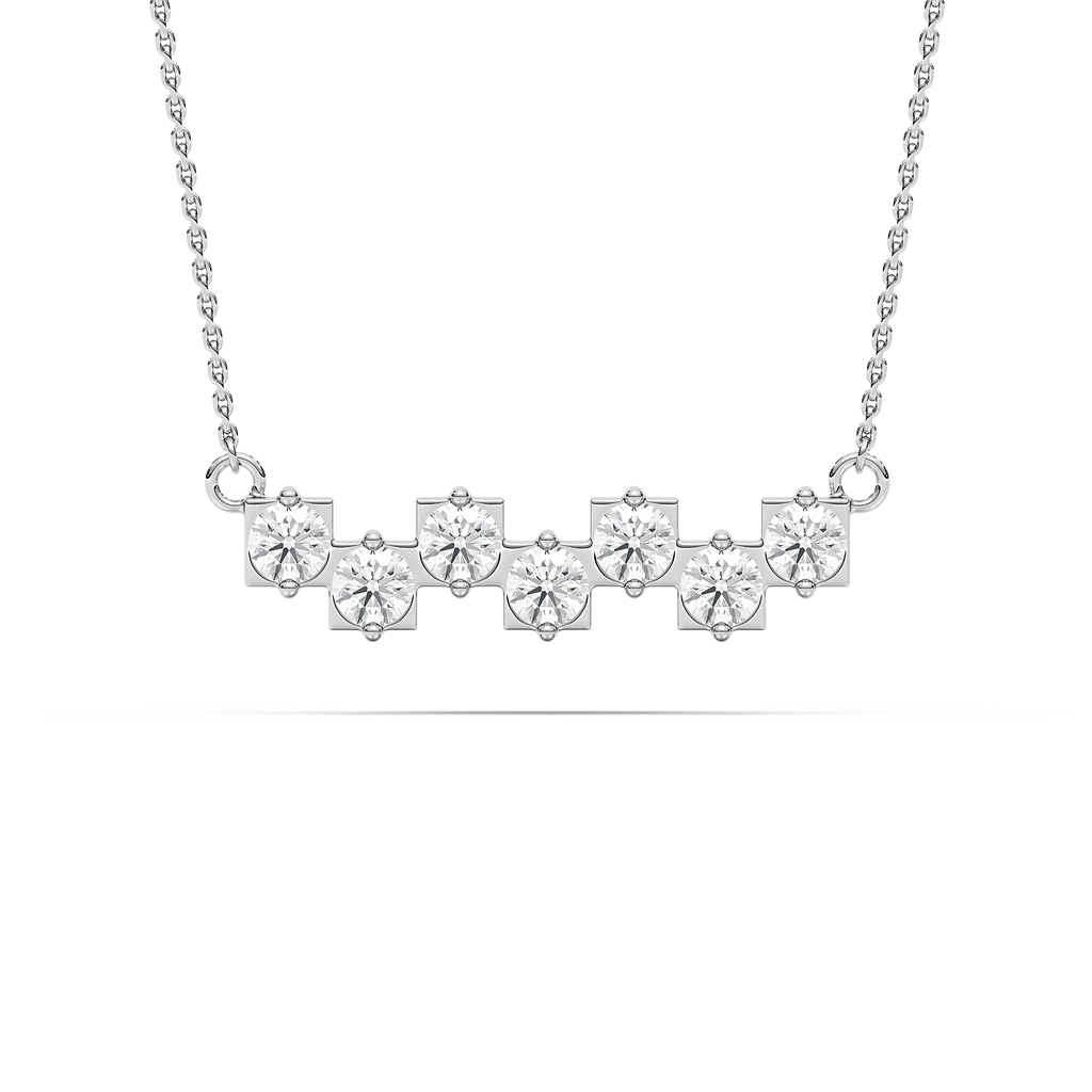 1 ⅓ ctw Round LGD Seven Stones of Grace Necklace - 18 Inches