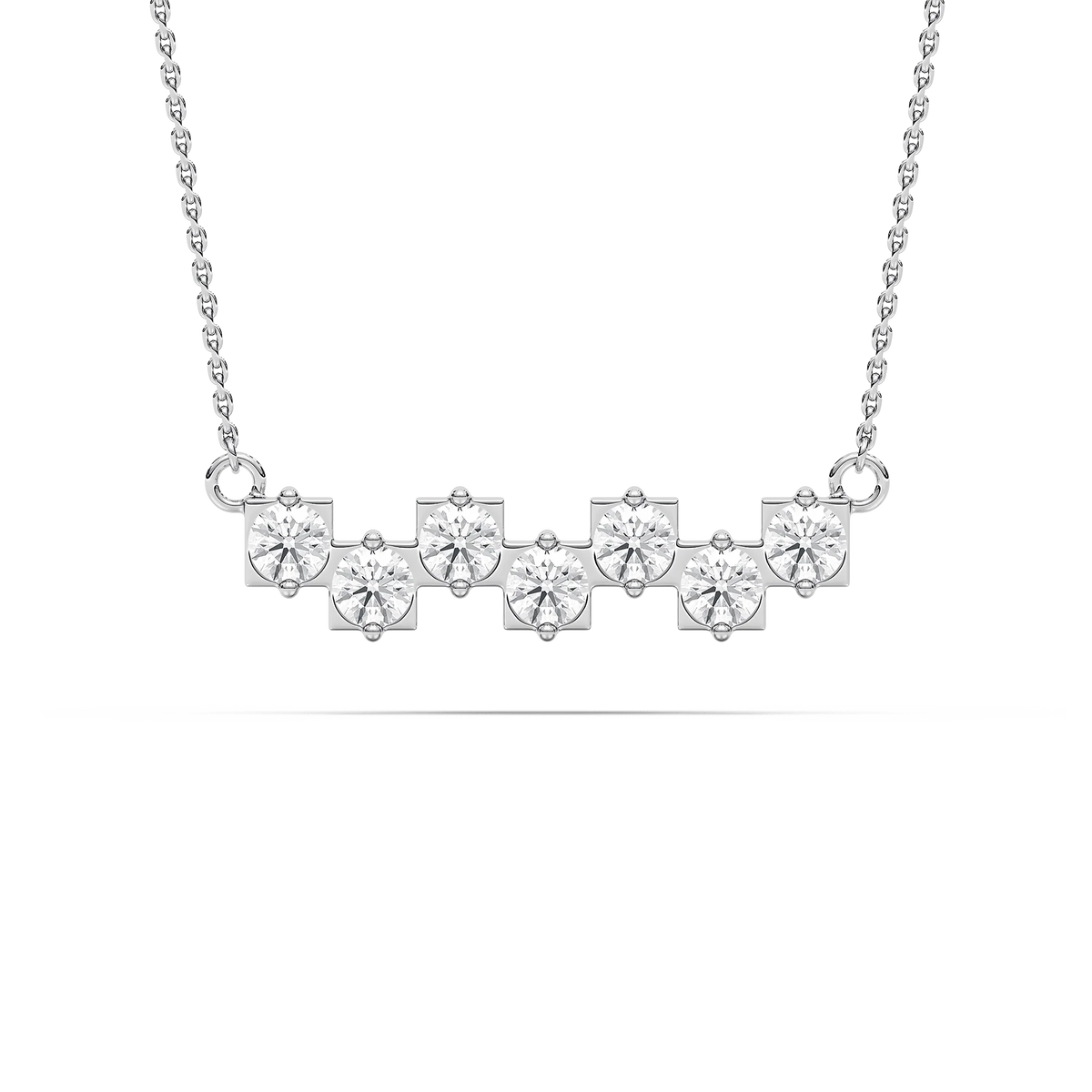1 ⅓ ctw Round LGD Seven Stones of Grace Necklace - 18 Inches