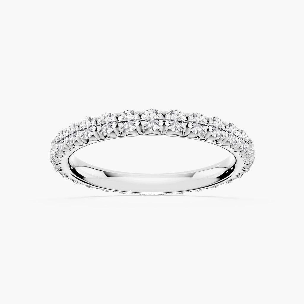 Sharon Round LGD French Pave Eternity Band