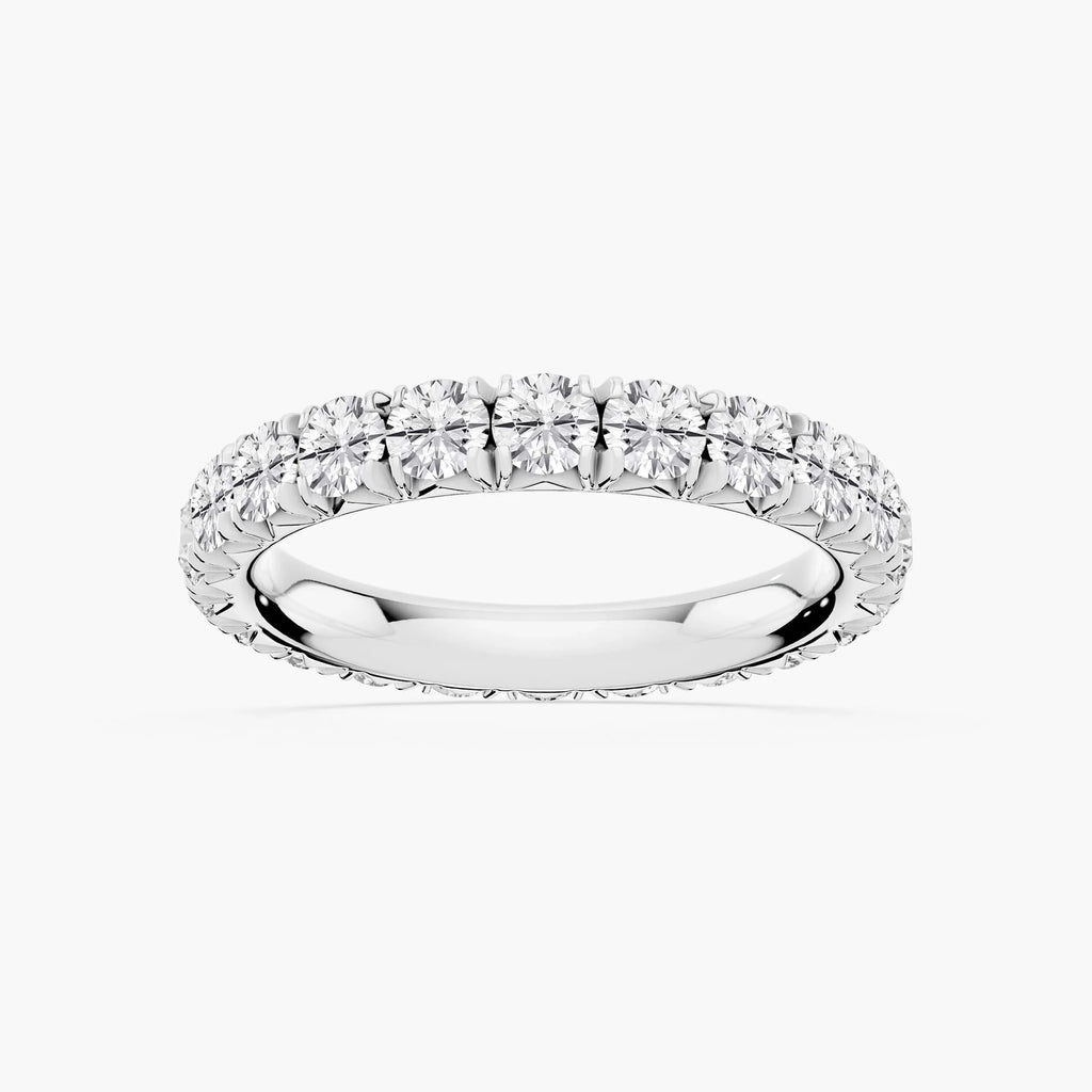 Sharon Round LGD French Pave Eternity Band