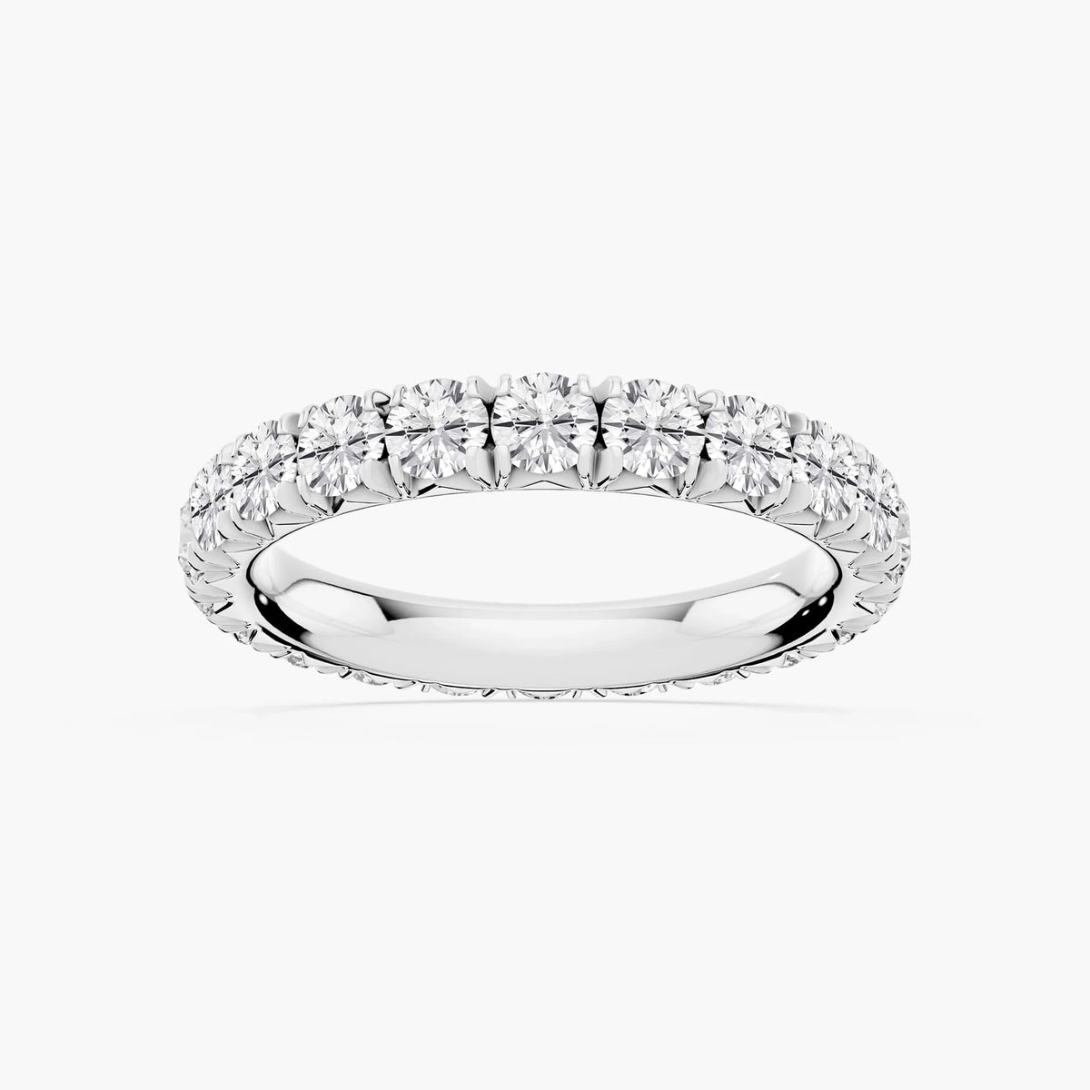 Sharon Round LGD French Pave Eternity Band