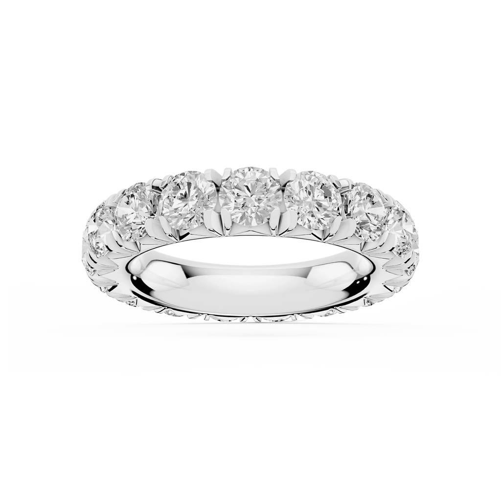 Sharon Round LGD French Pave Eternity Band