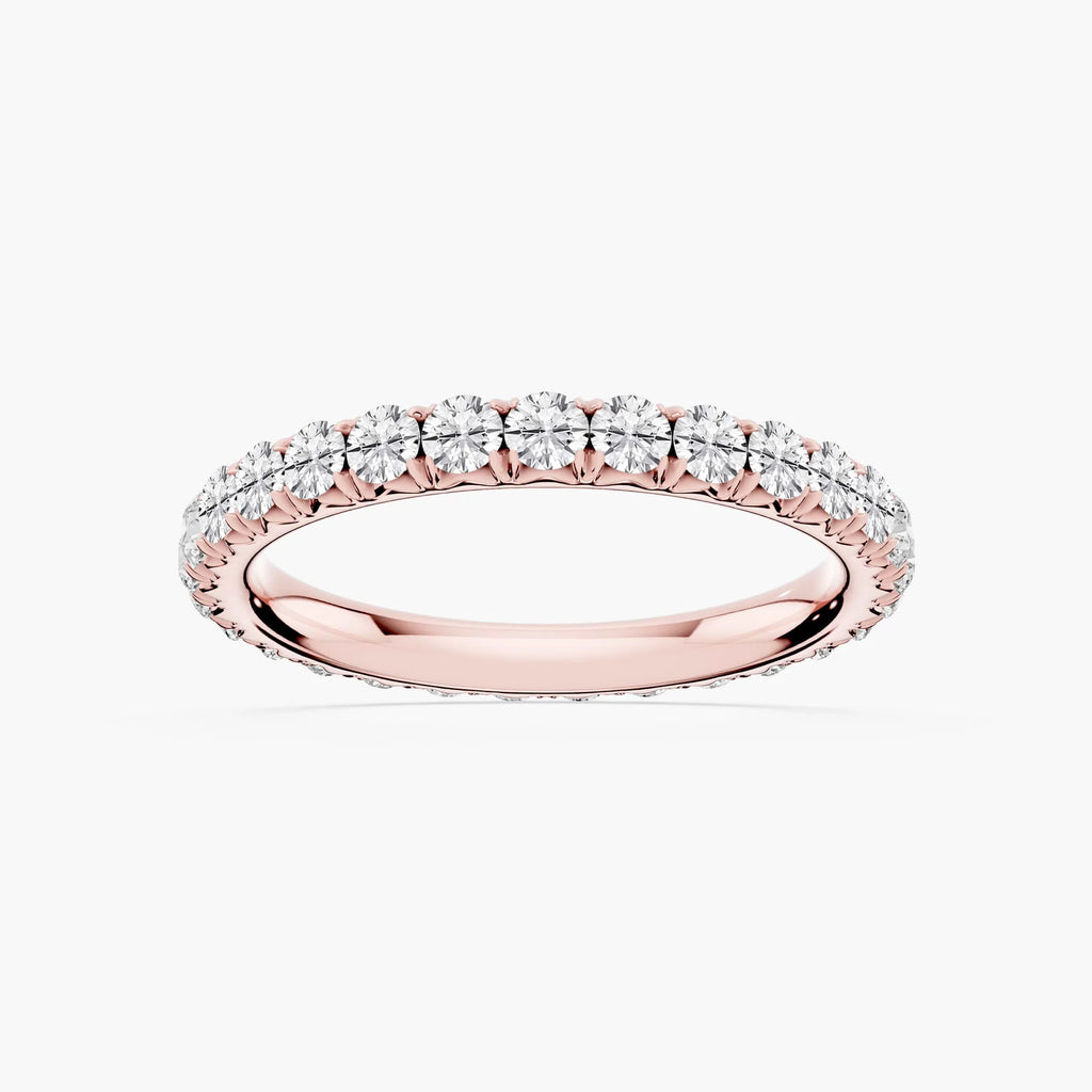 Sharon Round LGD French Pave Eternity Band