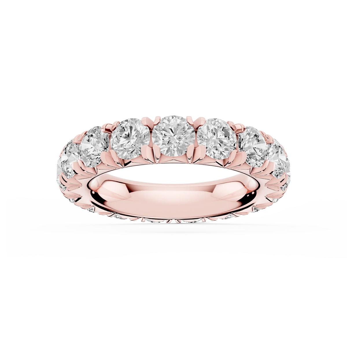 Sharon Round LGD French Pave Eternity Band