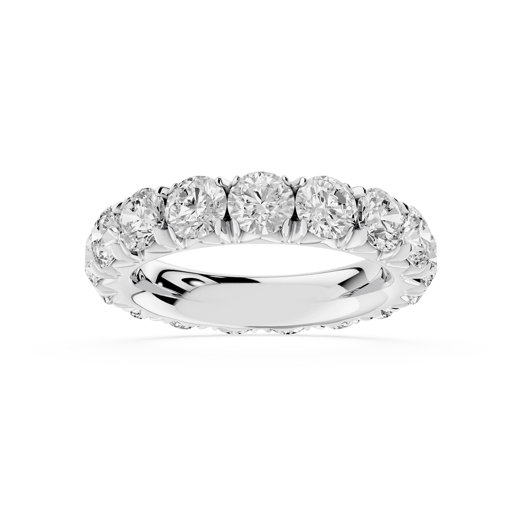 Sharon Round LGD French Pave Eternity Band