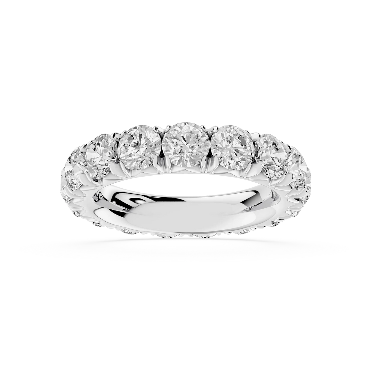 Sharon Round LGD French Pave Eternity Band