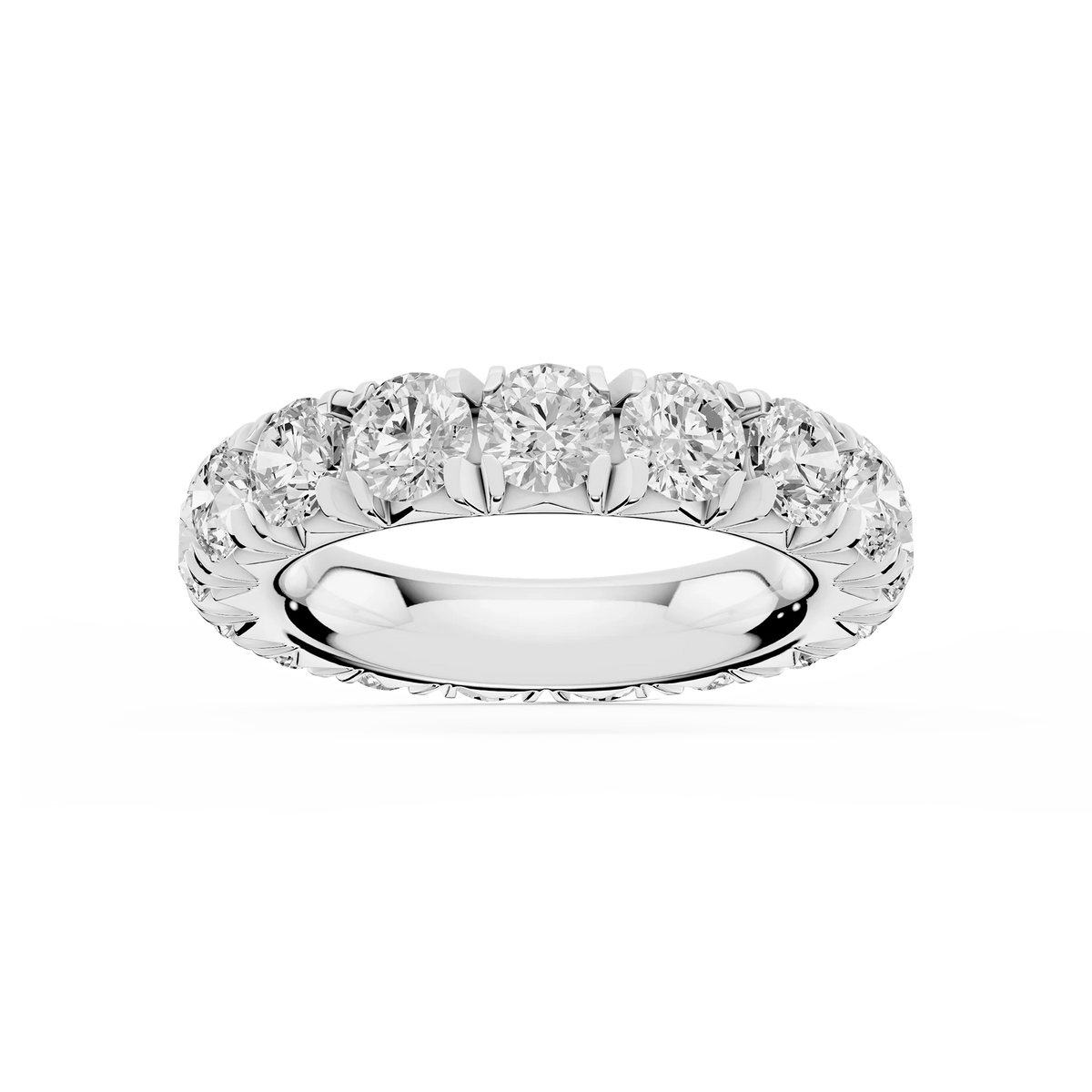 Sharon Round LGD French Pave Eternity Band