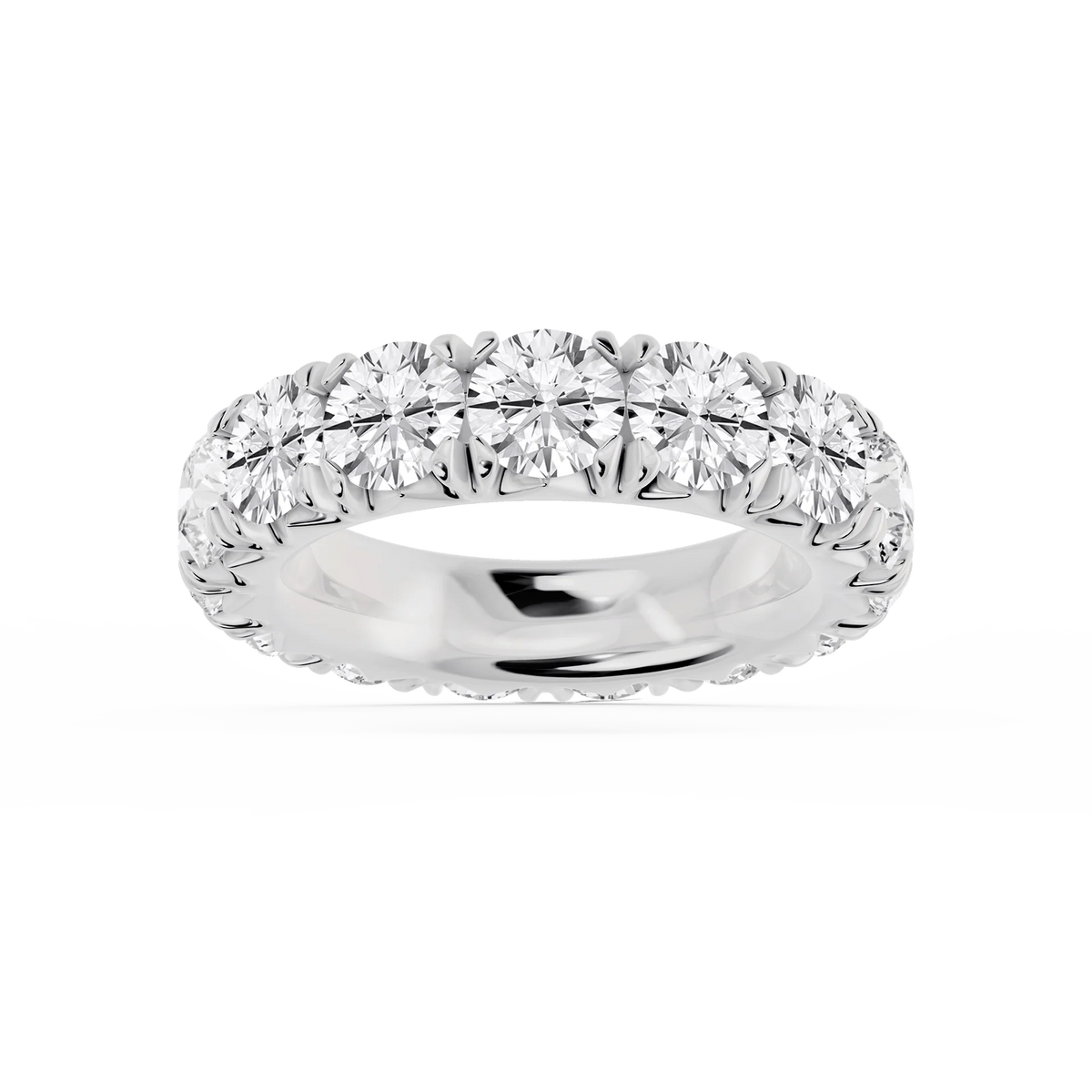 Sharon Round LGD French Pave Eternity Band