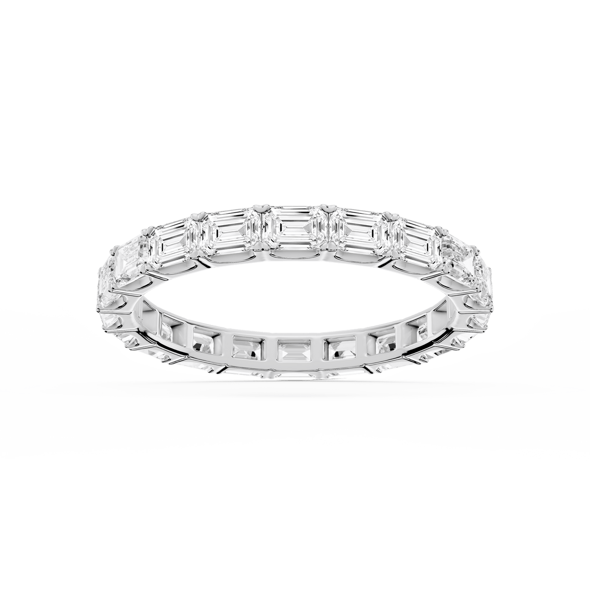 Shiloh Oval LGD East West Eternity Band - 14K White Gold / 2 ctw