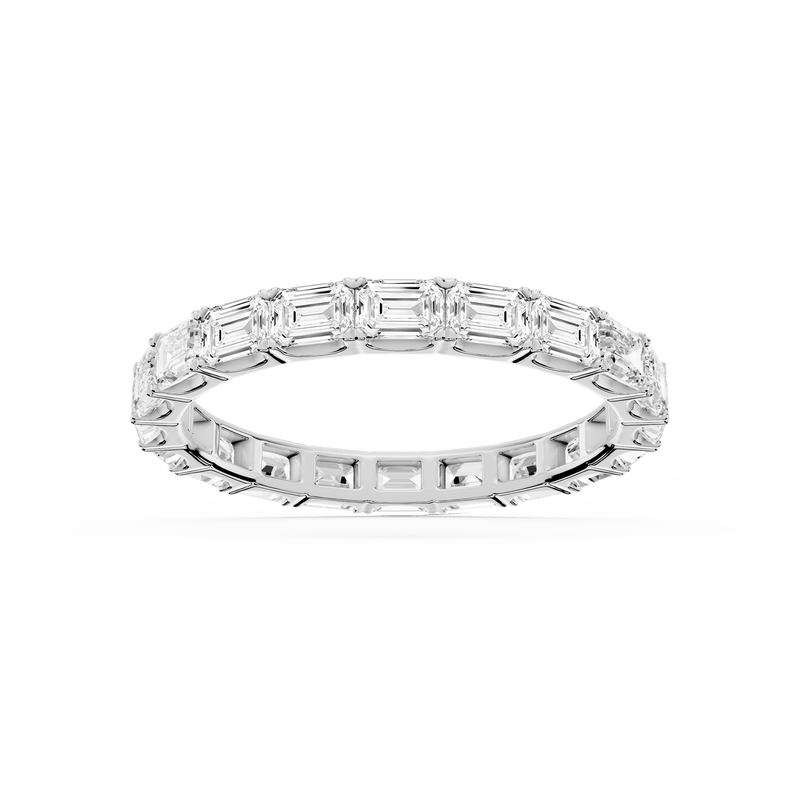 Shiloh Oval LGD East West Eternity Band - 14K White Gold / 2 ctw