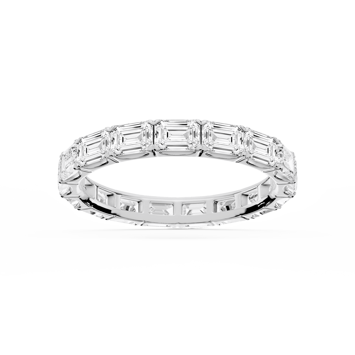 Shiloh Oval LGD East West Eternity Band - 14K White Gold / 3 ctw