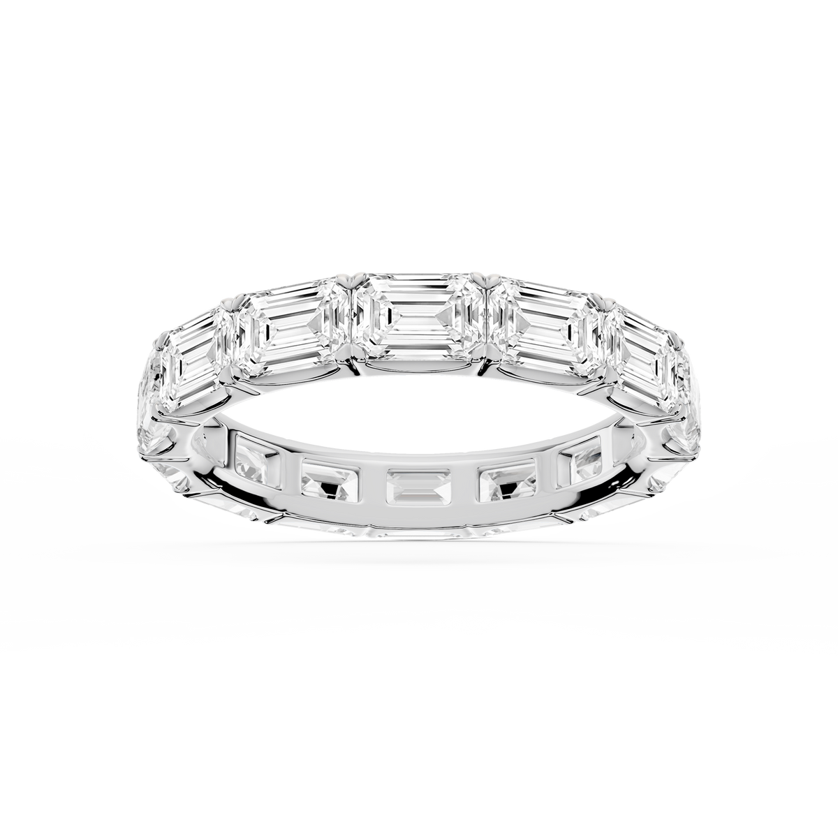 Shiloh Oval LGD East West Eternity Band - 14K White Gold / 5 ctw