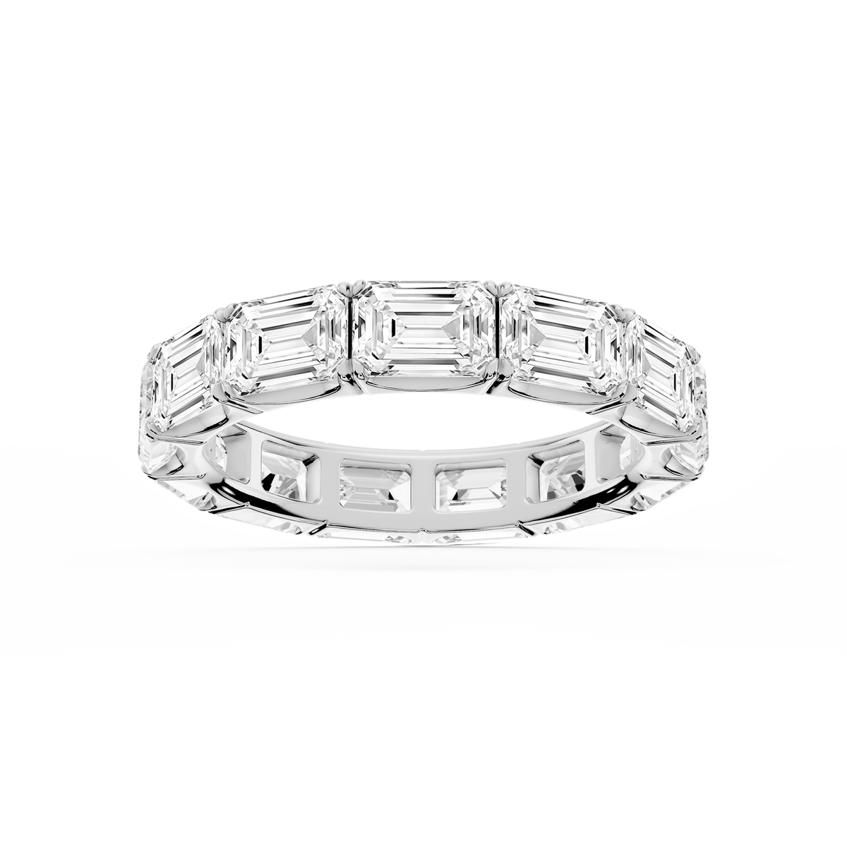 Shiloh Oval LGD East West Eternity Band - 14K White Gold / 6 ctw