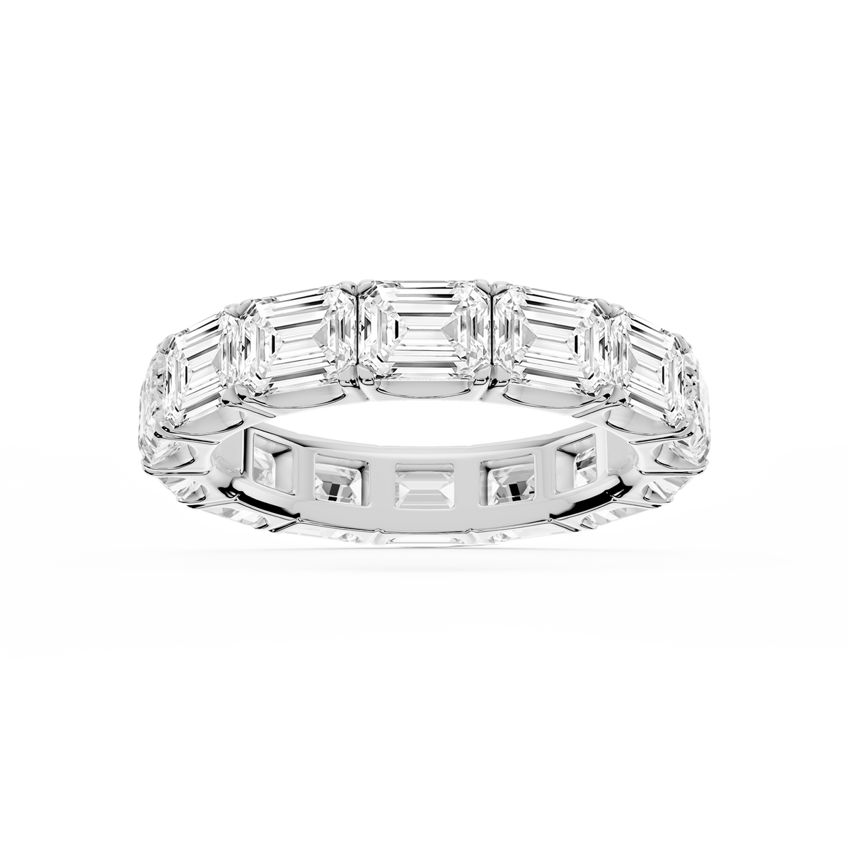 Shiloh Oval LGD East West Eternity Band - 14K White Gold / 7 ctw