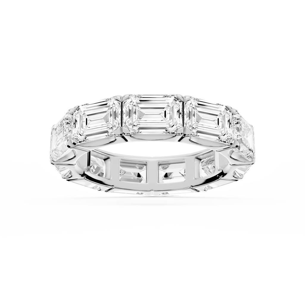 Shiloh Oval LGD East West Eternity Band - 14K White Gold / 9 ctw
