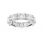 Shiloh Oval LGD East West Eternity Band - 14K White Gold / 9 ctw