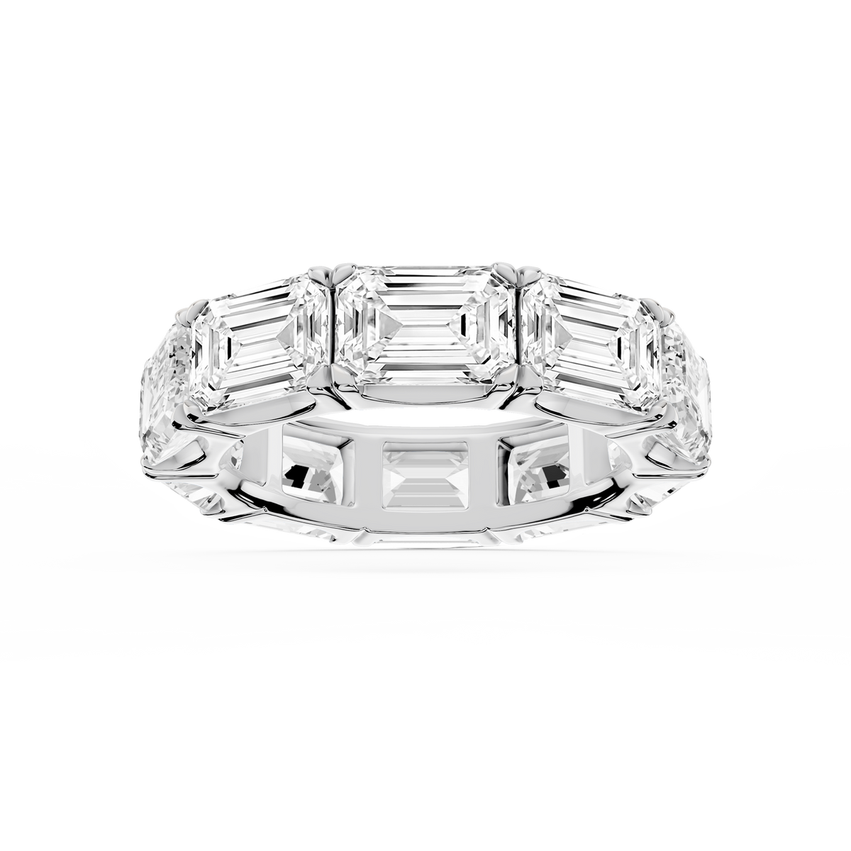 Shiloh Oval LGD East West Eternity Band - 14K White Gold / 10 ctw