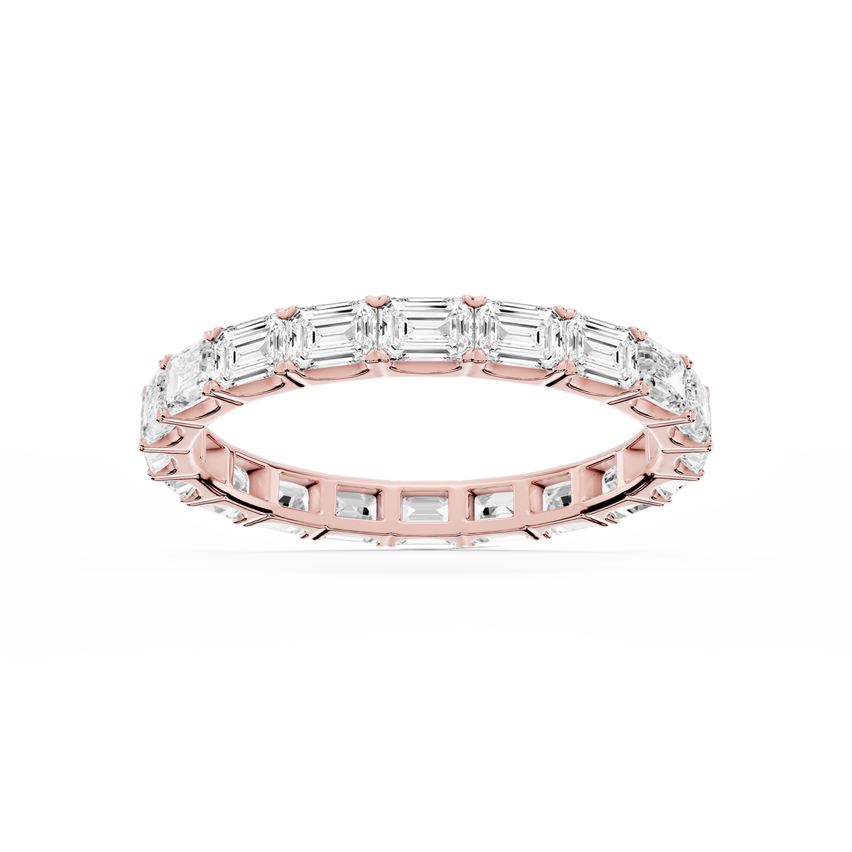 Shiloh Oval LGD East West Eternity Band - 14K Rose Gold / 2 ctw