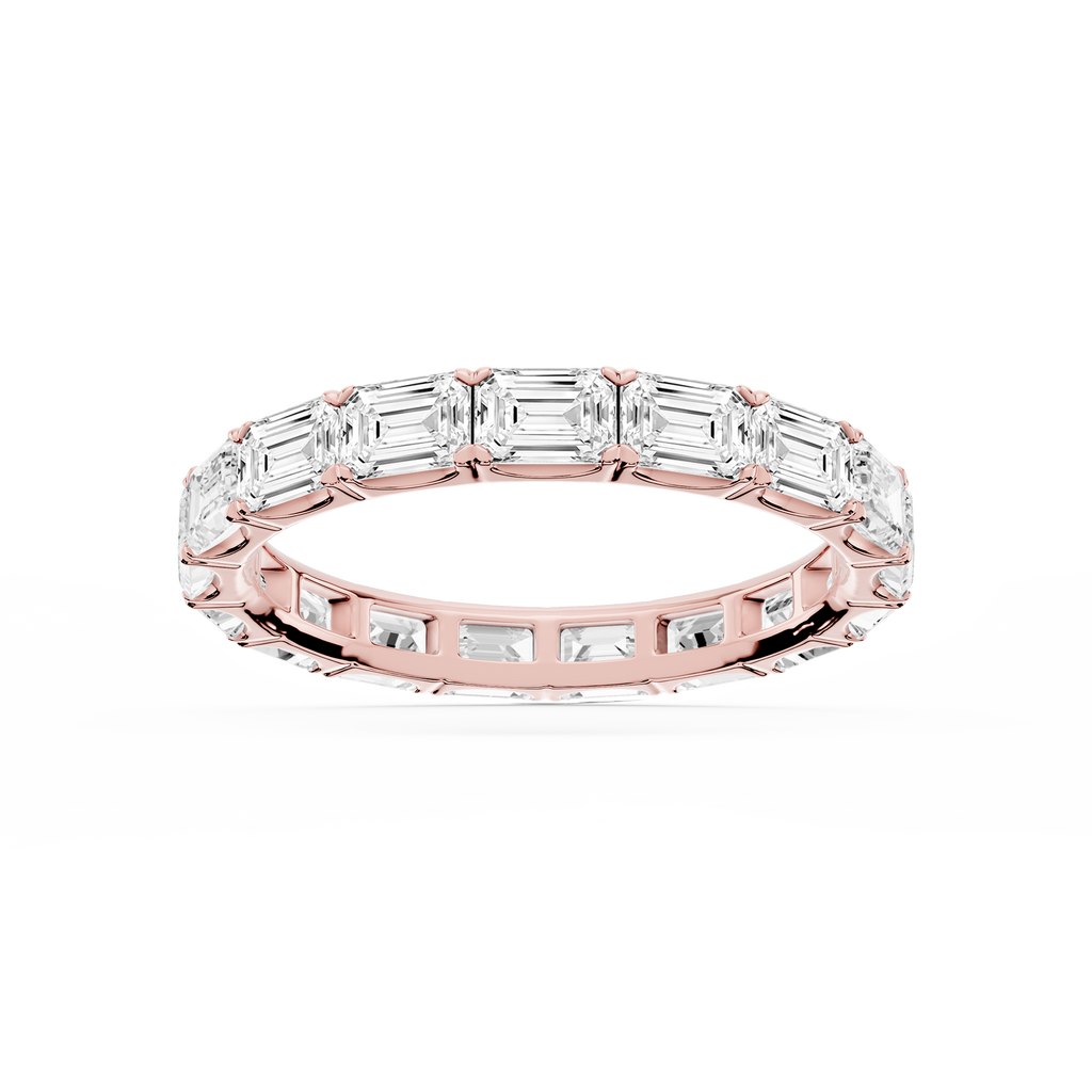 Shiloh Oval LGD East West Eternity Band - 14K Rose Gold / 3 ctw