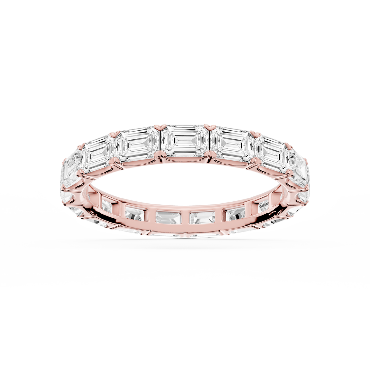Shiloh Oval LGD East West Eternity Band - 14K Rose Gold / 3 ctw
