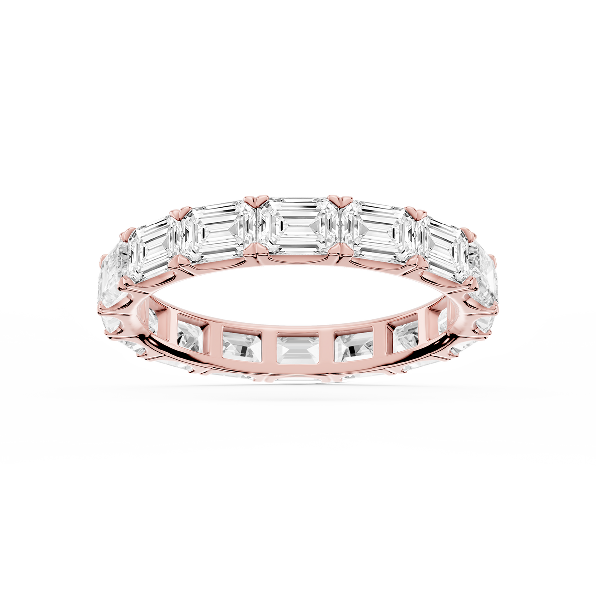 Shiloh Oval LGD East West Eternity Band - 14K Rose Gold / 4 ctw
