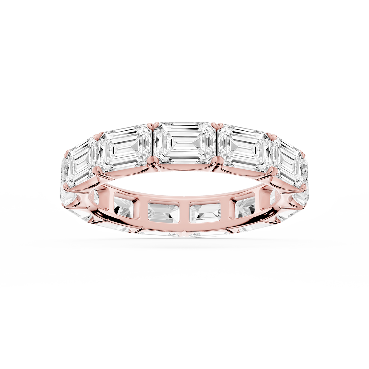 Shiloh Oval LGD East West Eternity Band - 14K Rose Gold / 6 ctw
