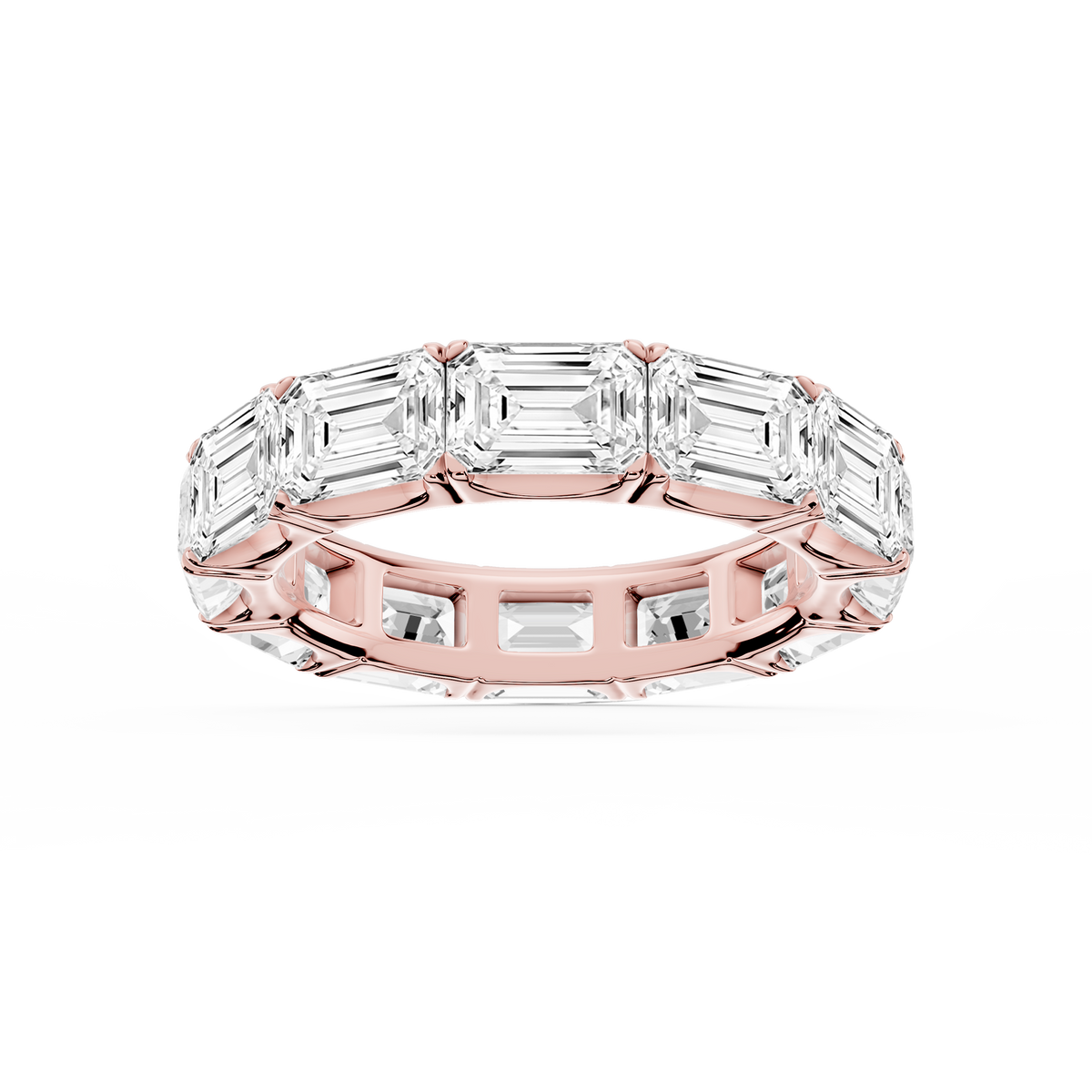 Shiloh Oval LGD East West Eternity Band - 14K Rose Gold / 8 ctw