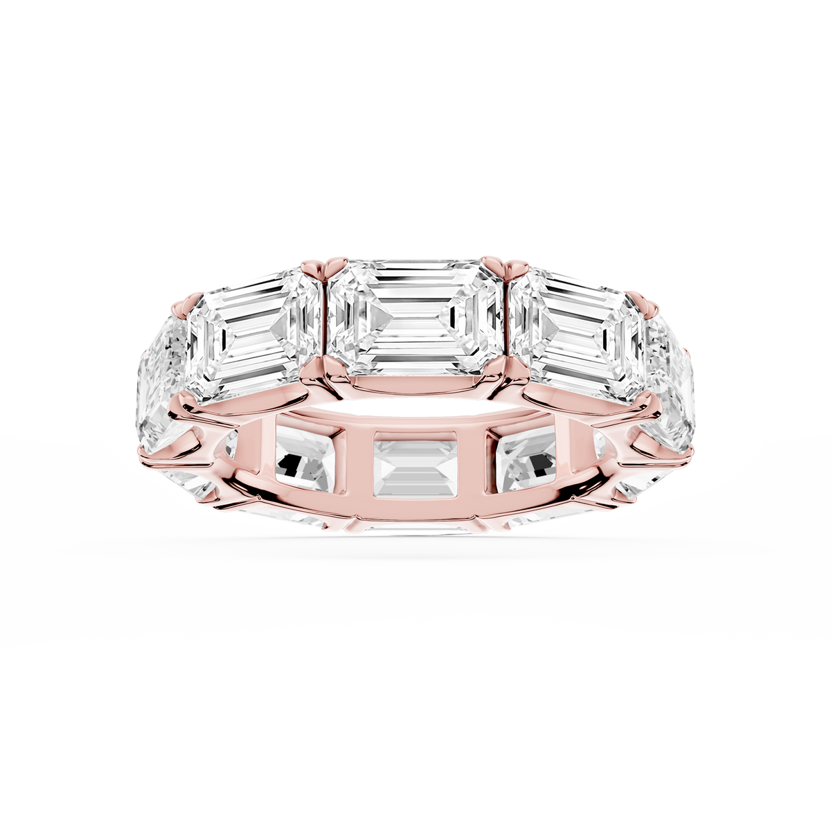 Shiloh Oval LGD East West Eternity Band - 14K Rose Gold / 10 ctw