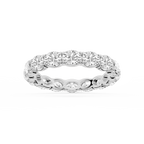 Shiloh Oval LGD East West Eternity Band - 18K White Gold / 2 ctw