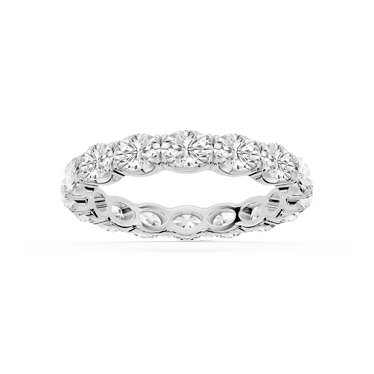 Shiloh Oval LGD East West Eternity Band - 18K White Gold / 2 ctw