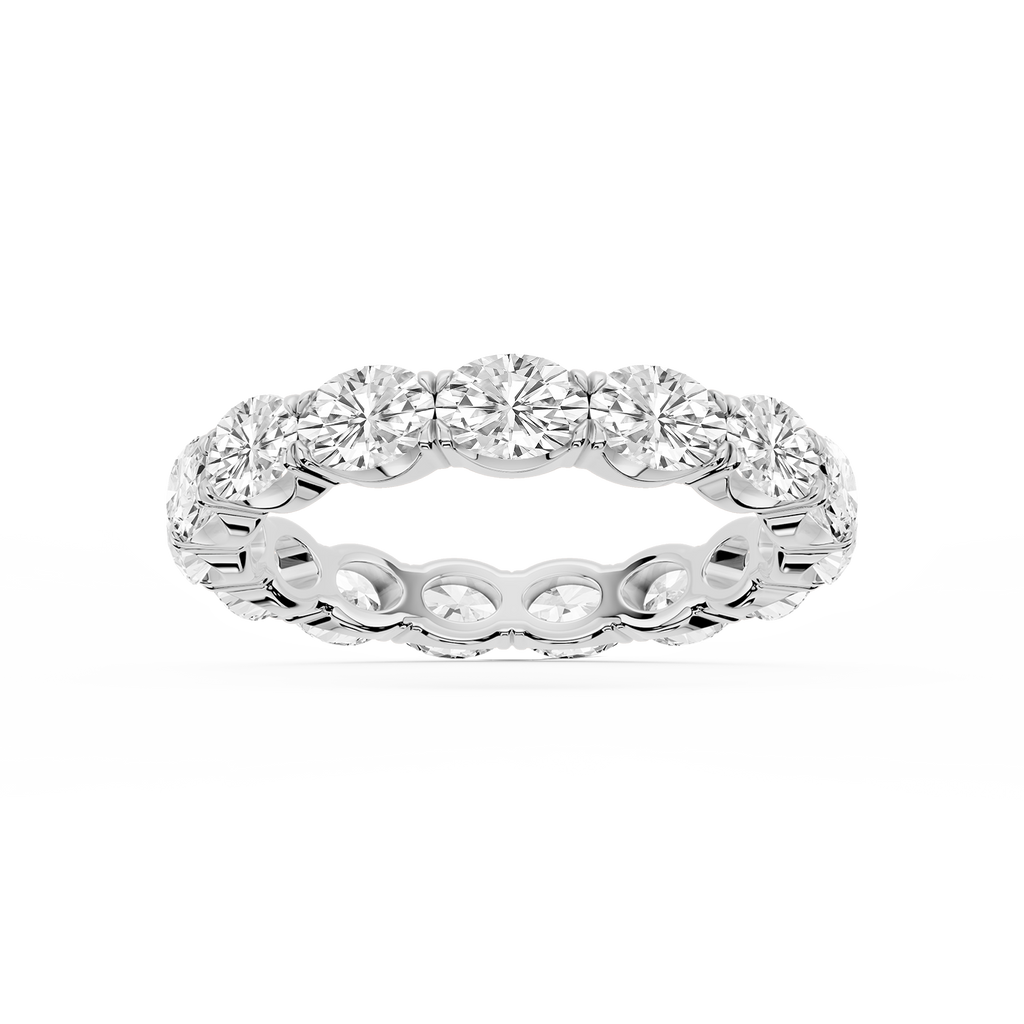 Shiloh Oval LGD East West Eternity Band - 18K White Gold / 3 ctw