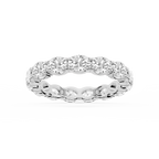 Shiloh Oval LGD East West Eternity Band - 18K White Gold / 3 ctw