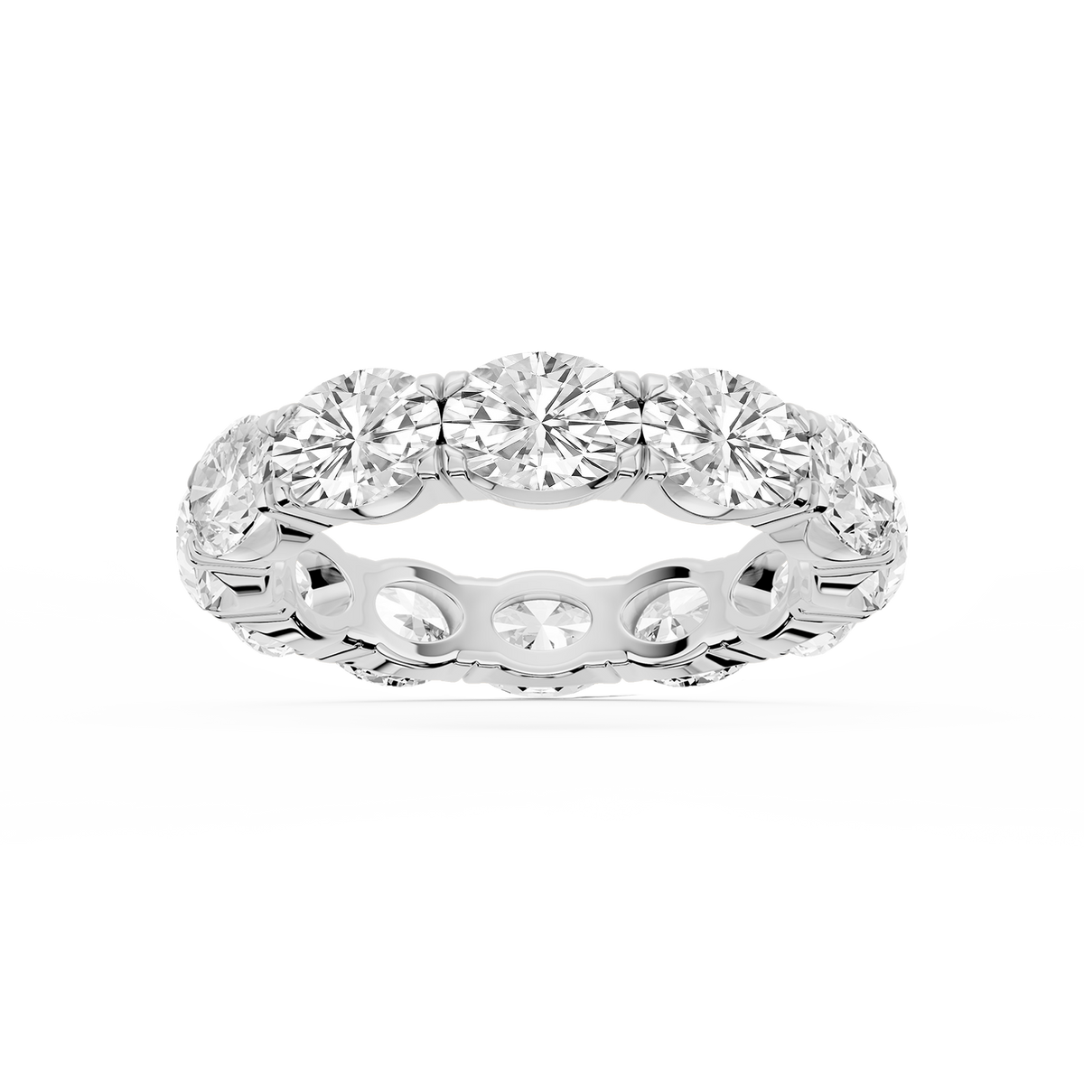 Shiloh Oval LGD East West Eternity Band - 18K White Gold / 5 ctw