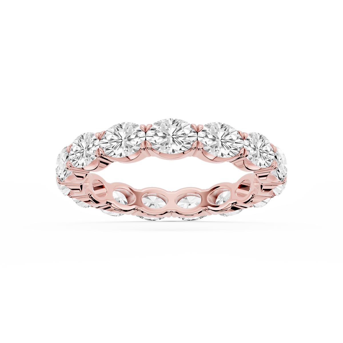Shiloh Oval LGD East West Eternity Band - 18K Rose Gold / 3 ctw