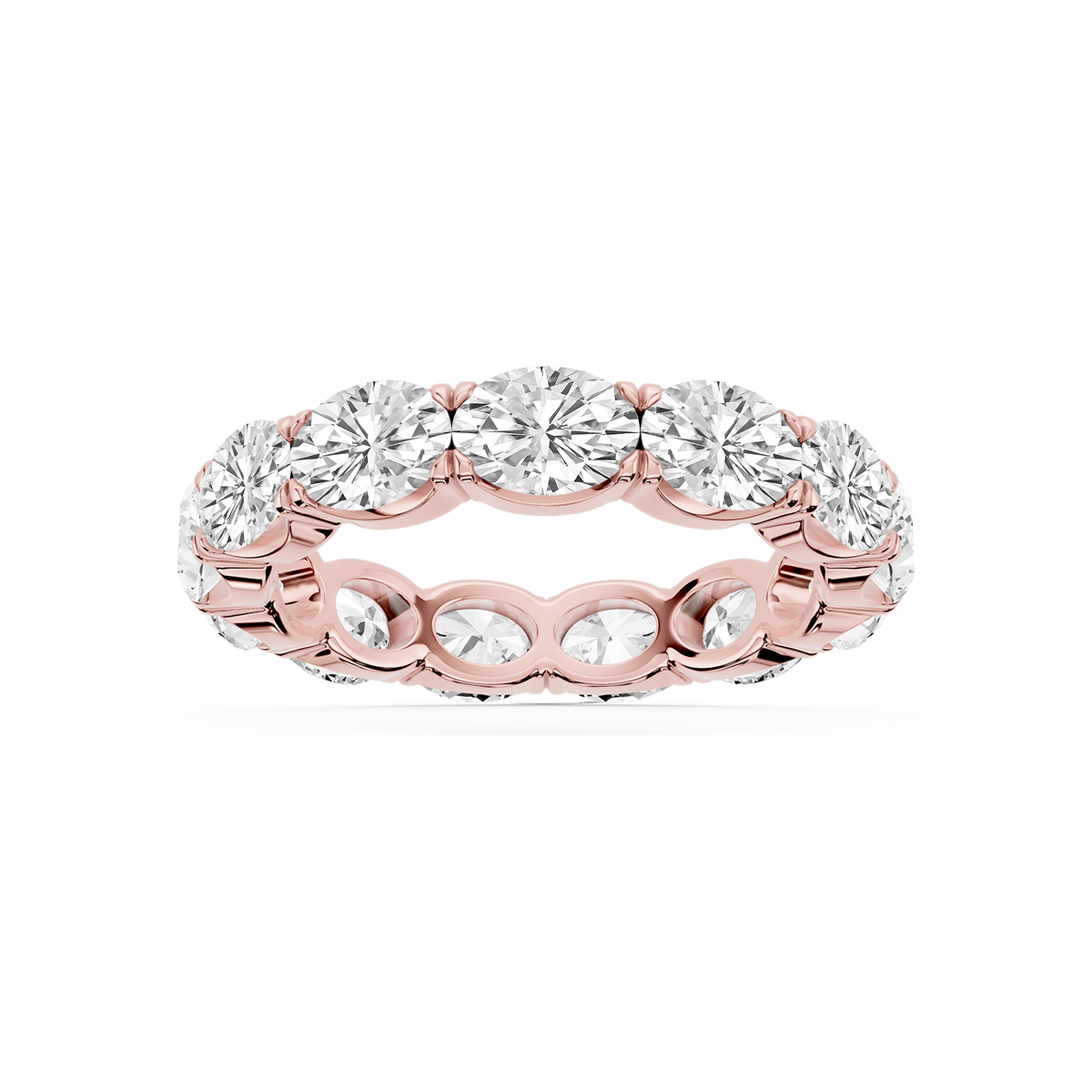 Shiloh Oval LGD East West Eternity Band - 18K Rose Gold / 4 ctw