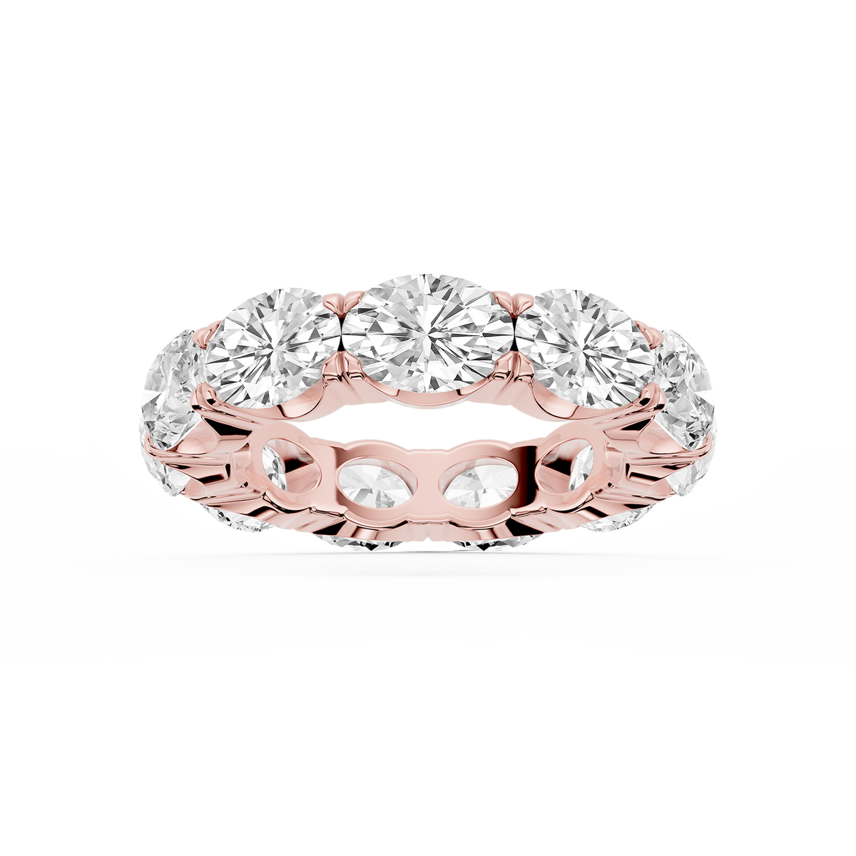 Shiloh Oval LGD East West Eternity Band - 18K Rose Gold / 9 ctw