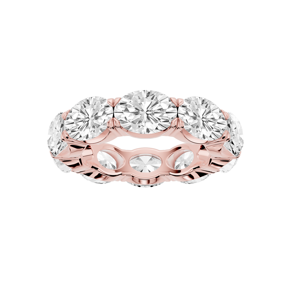 Shiloh Oval LGD East West Eternity Band - 18K Rose Gold / 10 ctw