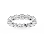Sienna Oval LGD East West Bezel Eternity Band - 14K White Gold / 2 ctw