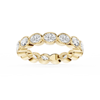 Sienna Oval LGD East West Bezel Eternity Band - 14K Yellow Gold / 2 ctw