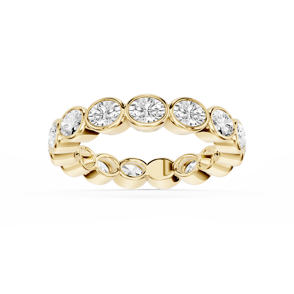Sienna Oval LGD East West Bezel Eternity Band - 14K Yellow Gold / 2 ctw
