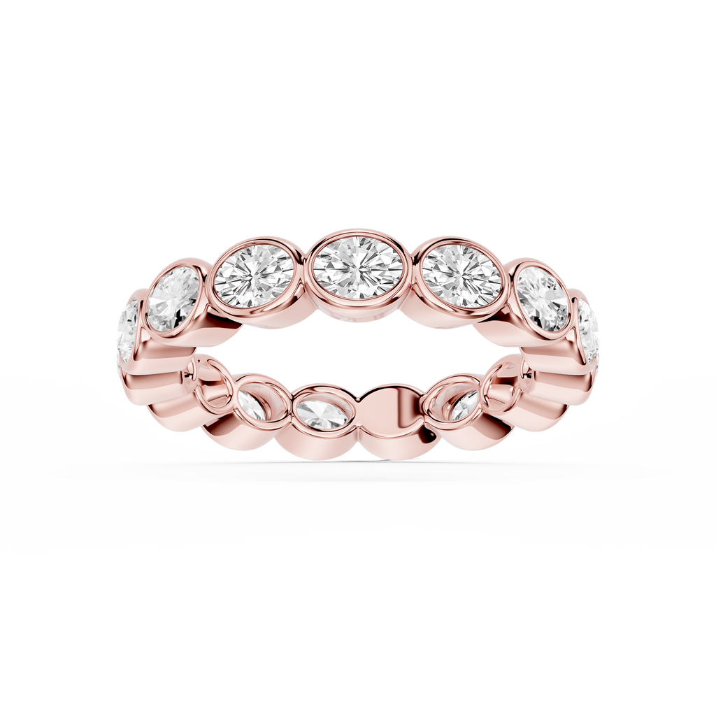Sienna Oval LGD East West Bezel Eternity Band - 14K Rose Gold / 2 ctw