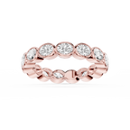 Sienna Oval LGD East West Bezel Eternity Band - 14K Rose Gold / 2 ctw