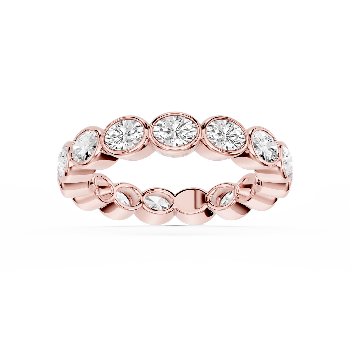 Sienna Oval LGD East West Bezel Eternity Band - 14K Rose Gold / 2 ctw