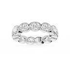 Sienna Oval LGD East West Bezel Eternity Band - 14K White Gold / 3 ctw