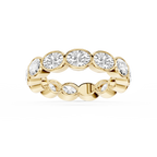 Sienna Oval LGD East West Bezel Eternity Band - 14K Yellow Gold / 3 ctw